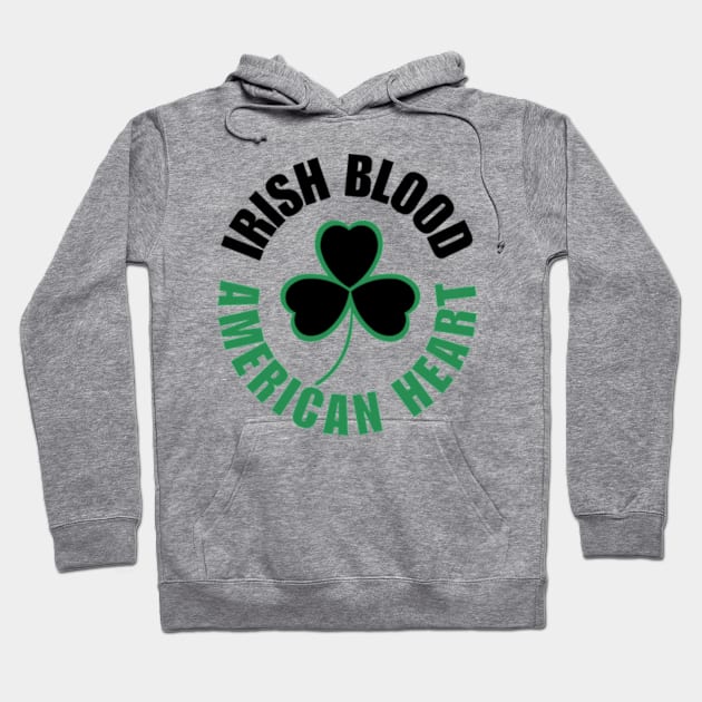Irish Blood, American Heart Hoodie by Desert Owl Designs